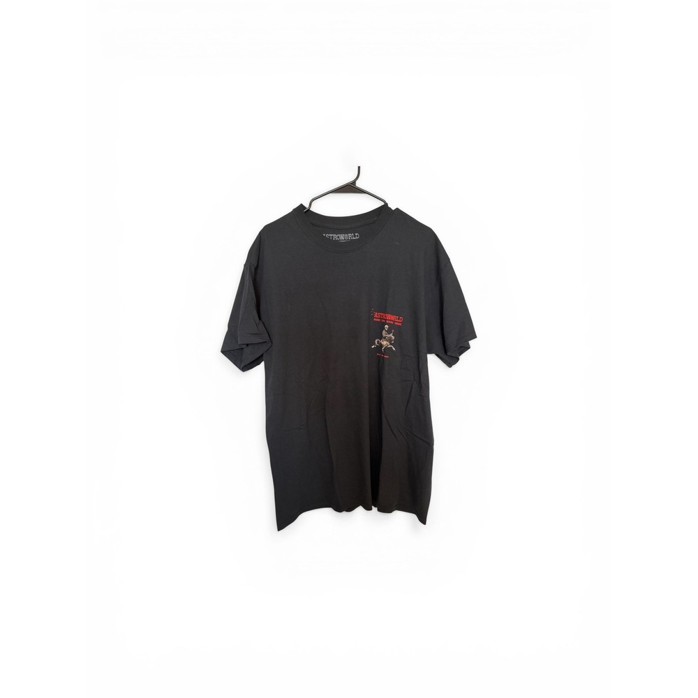 Travis Scott Astroworld Wish You Were Here Tour T-Shirt Black Mens Large